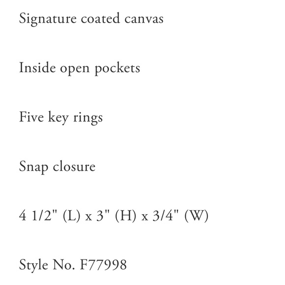 COACH Five Ring Key Case In Signature Canvas - Picture 15 of 16